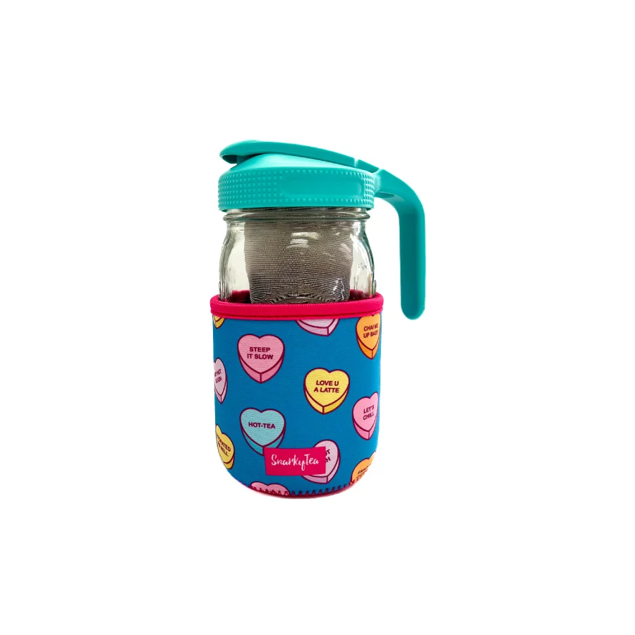 Mason Jar Sleeve - Valentine's Conversation Hearts Design - Image 3